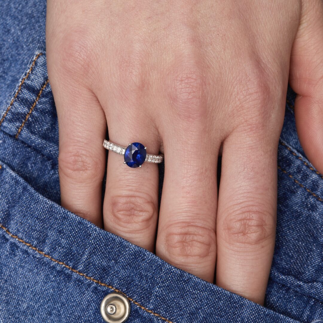 Bague saphir Bleu