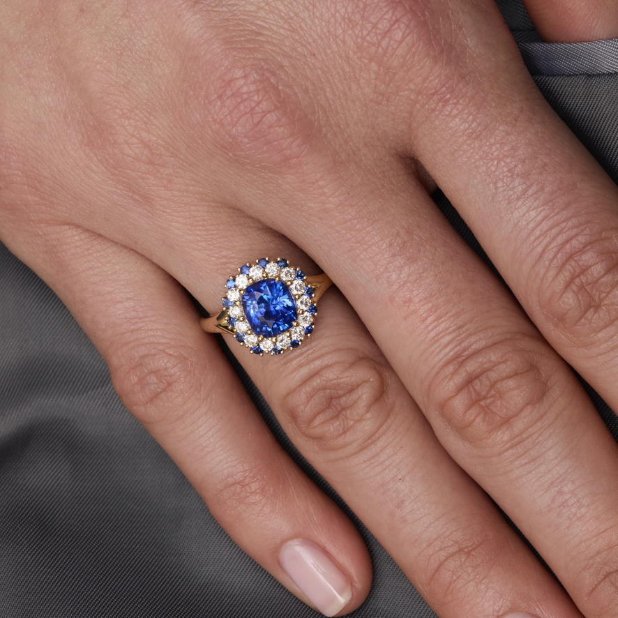 Bague Colombo  - Saphir Vivid Blue 2.27 carats