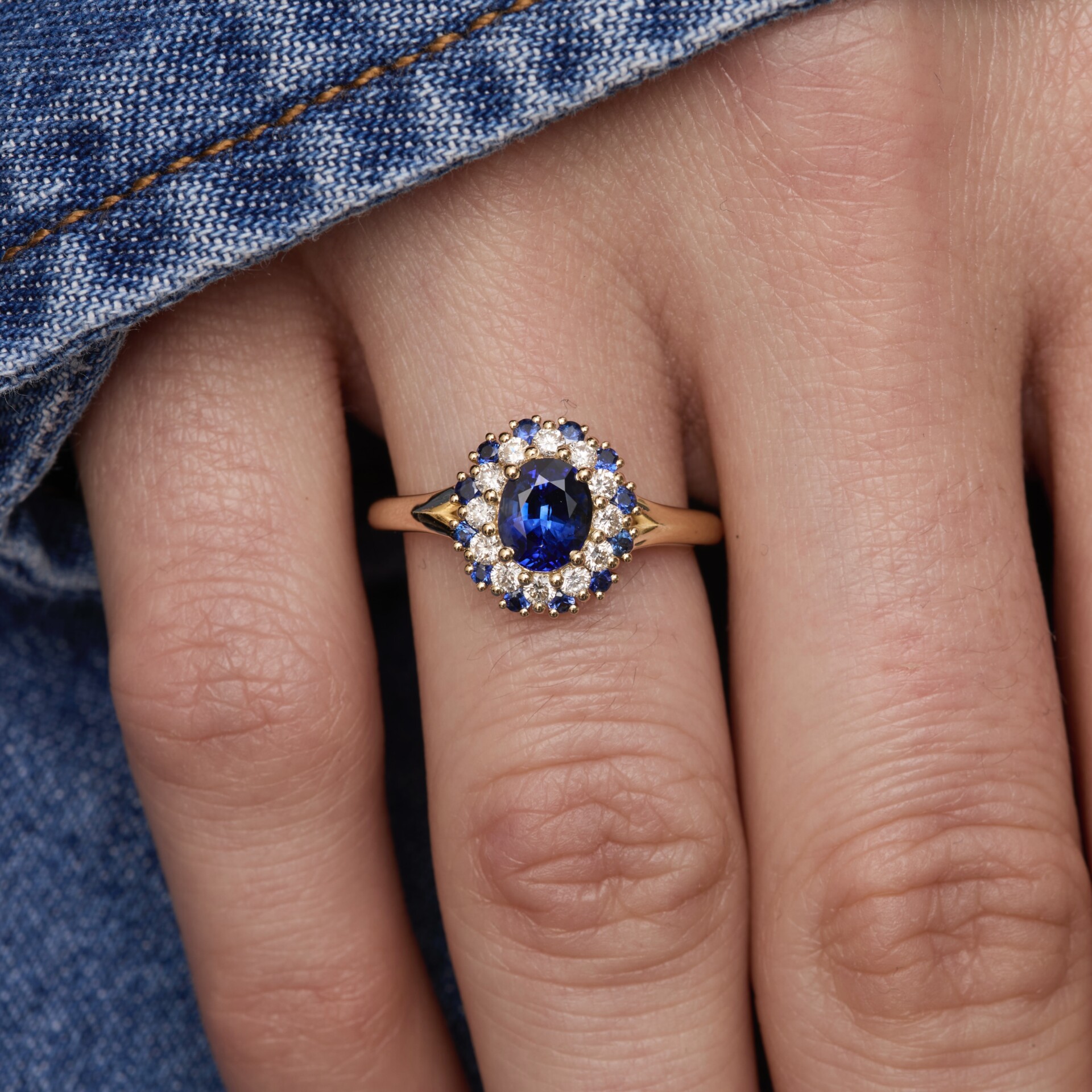 Bague saphir Bleu