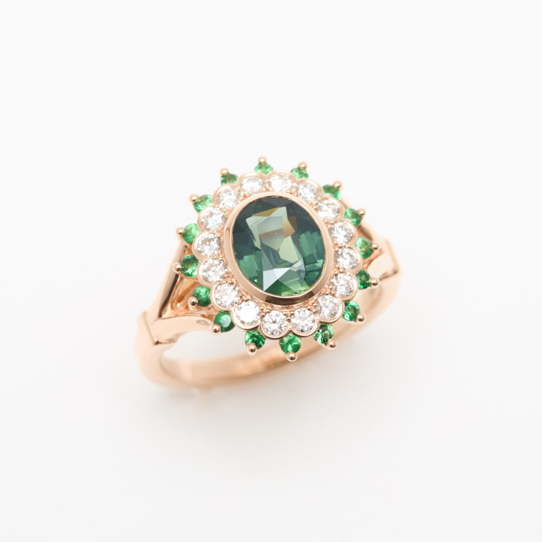 Bague Colombo - Saphir Teal