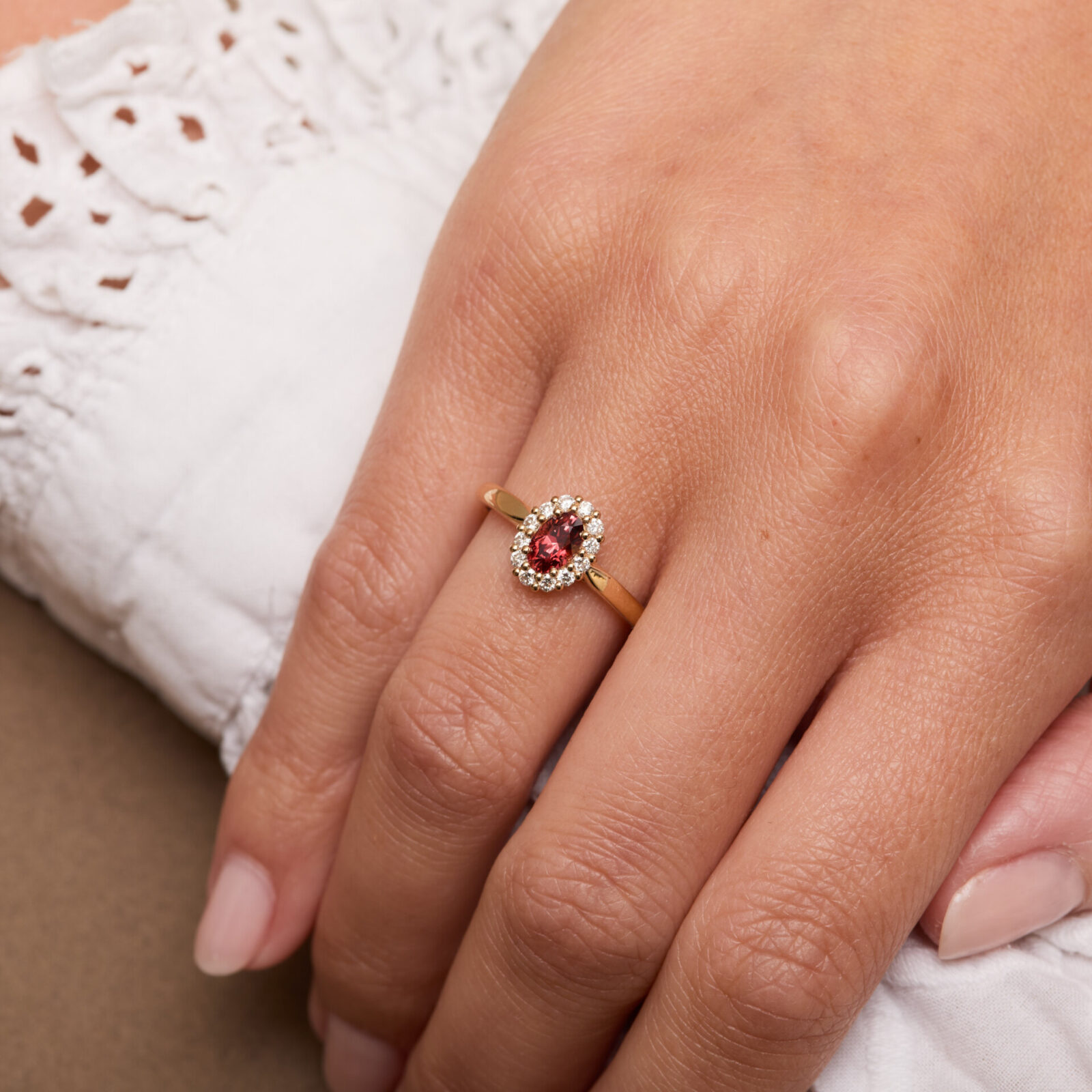 bague spinelle or jaune