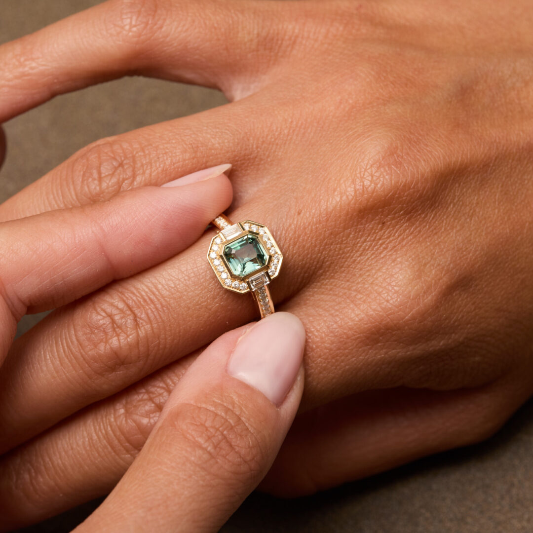 bague saphir teal