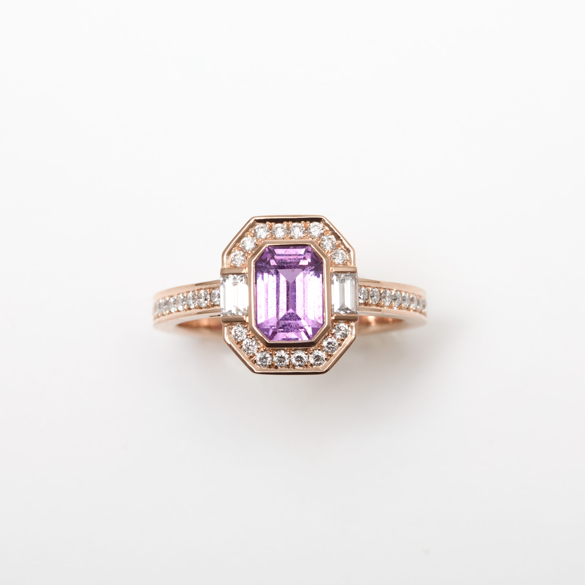 bague saphir rose