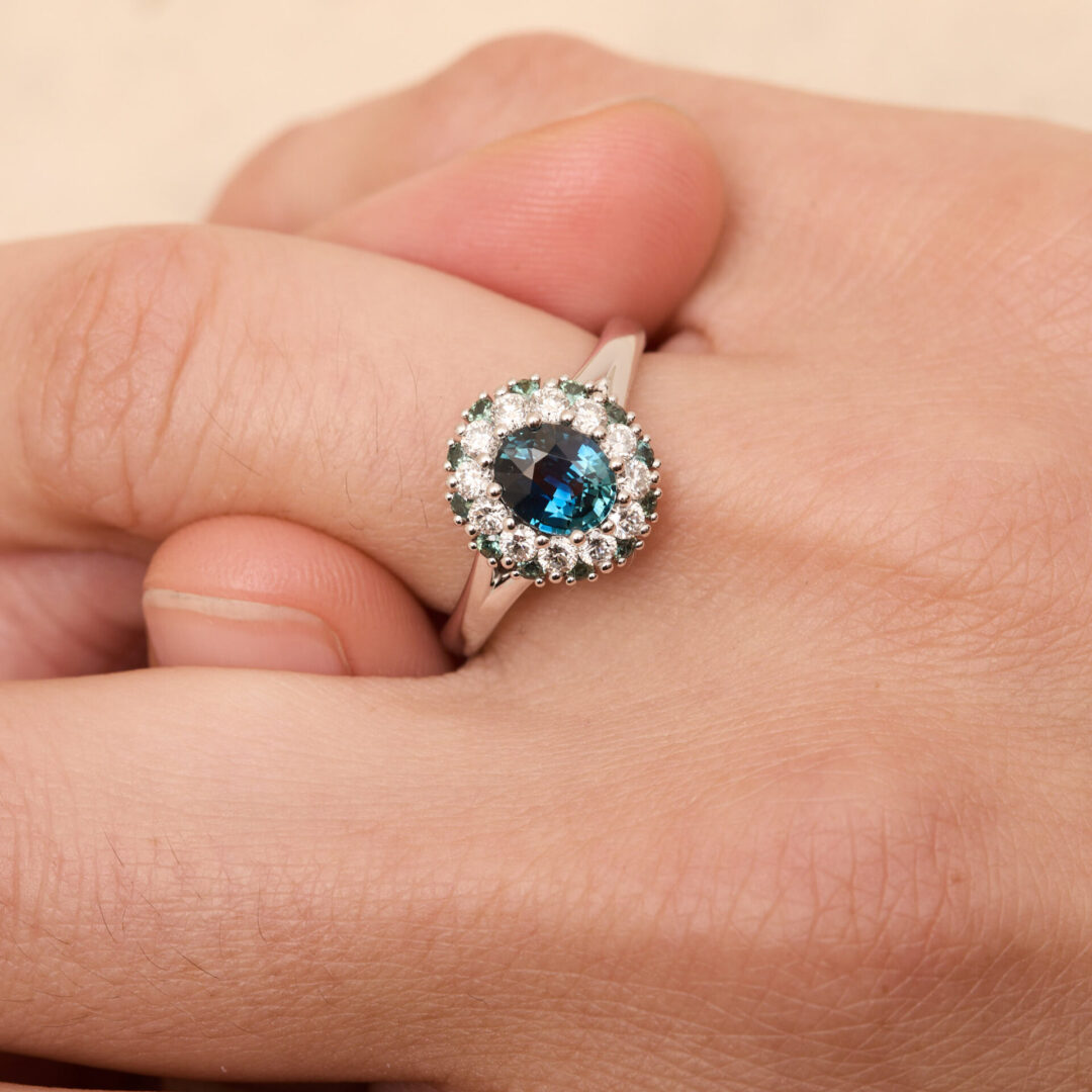 bague saphir teal