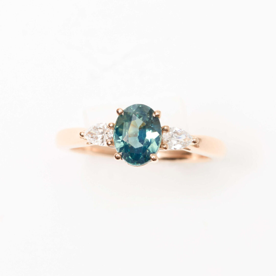 Bague Trilogie Saphir Teal