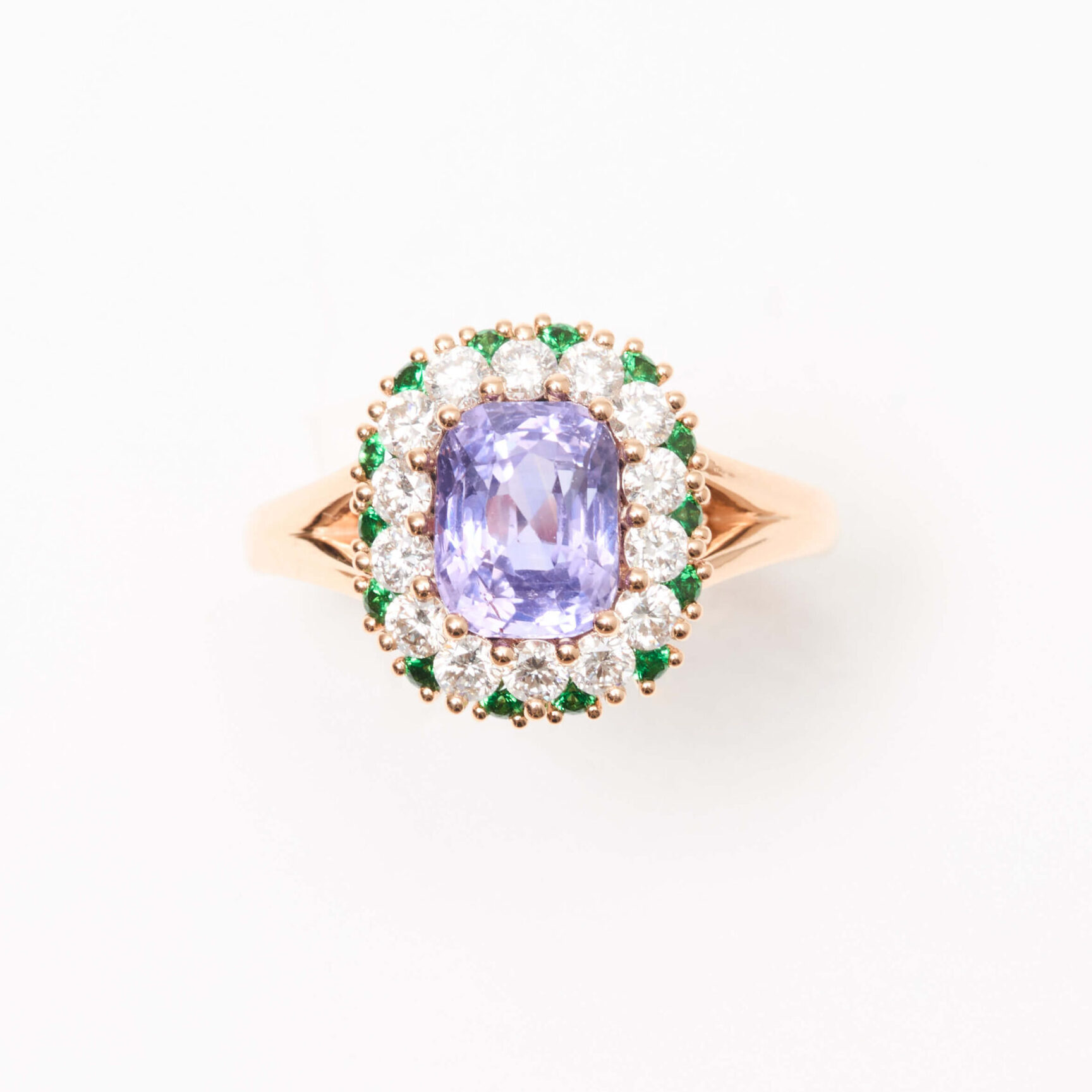 Bague marguerite Saphir Violet