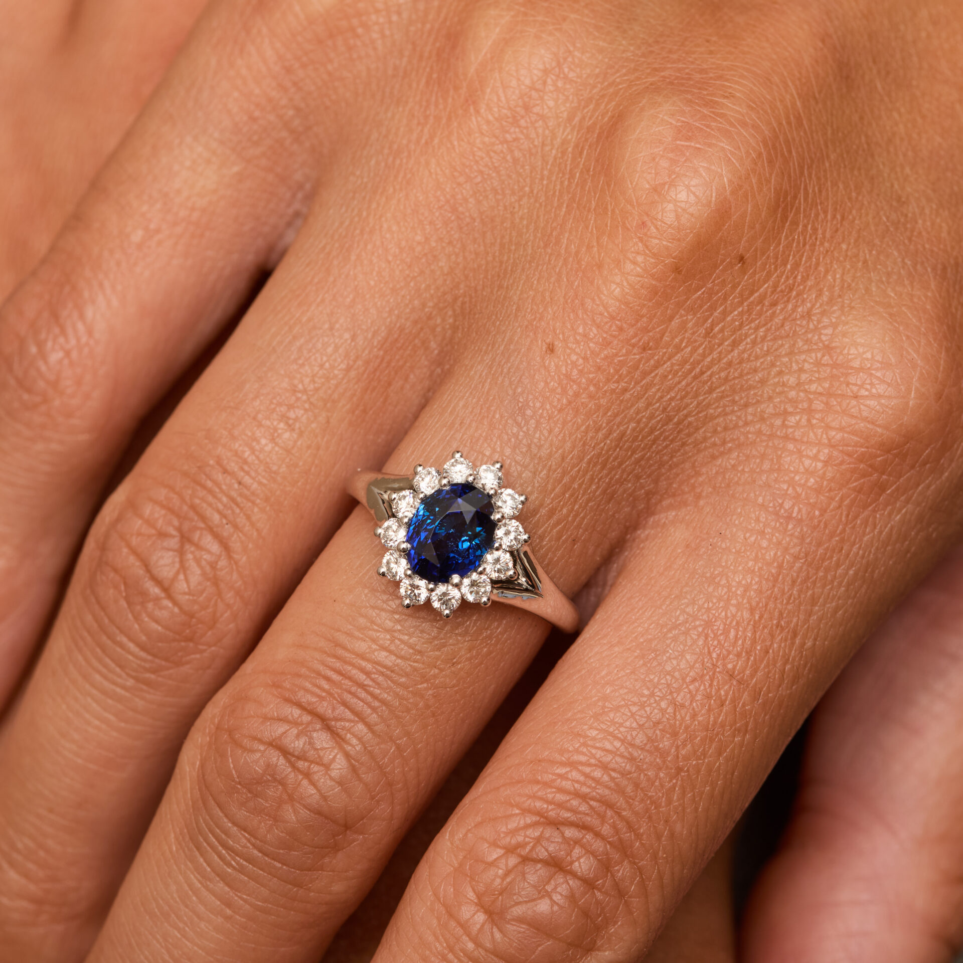 bague marguerite saphir