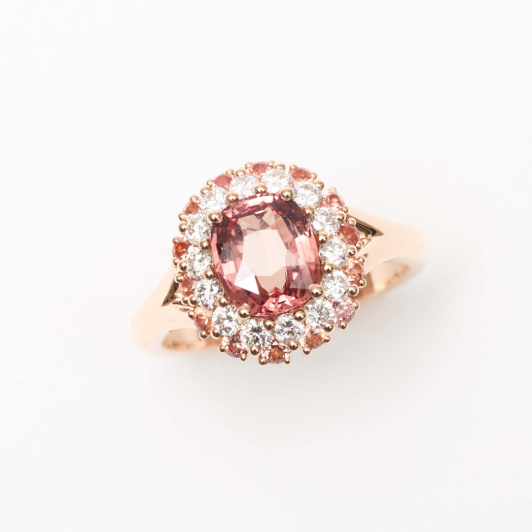 Bague Saphir Padparadscha
