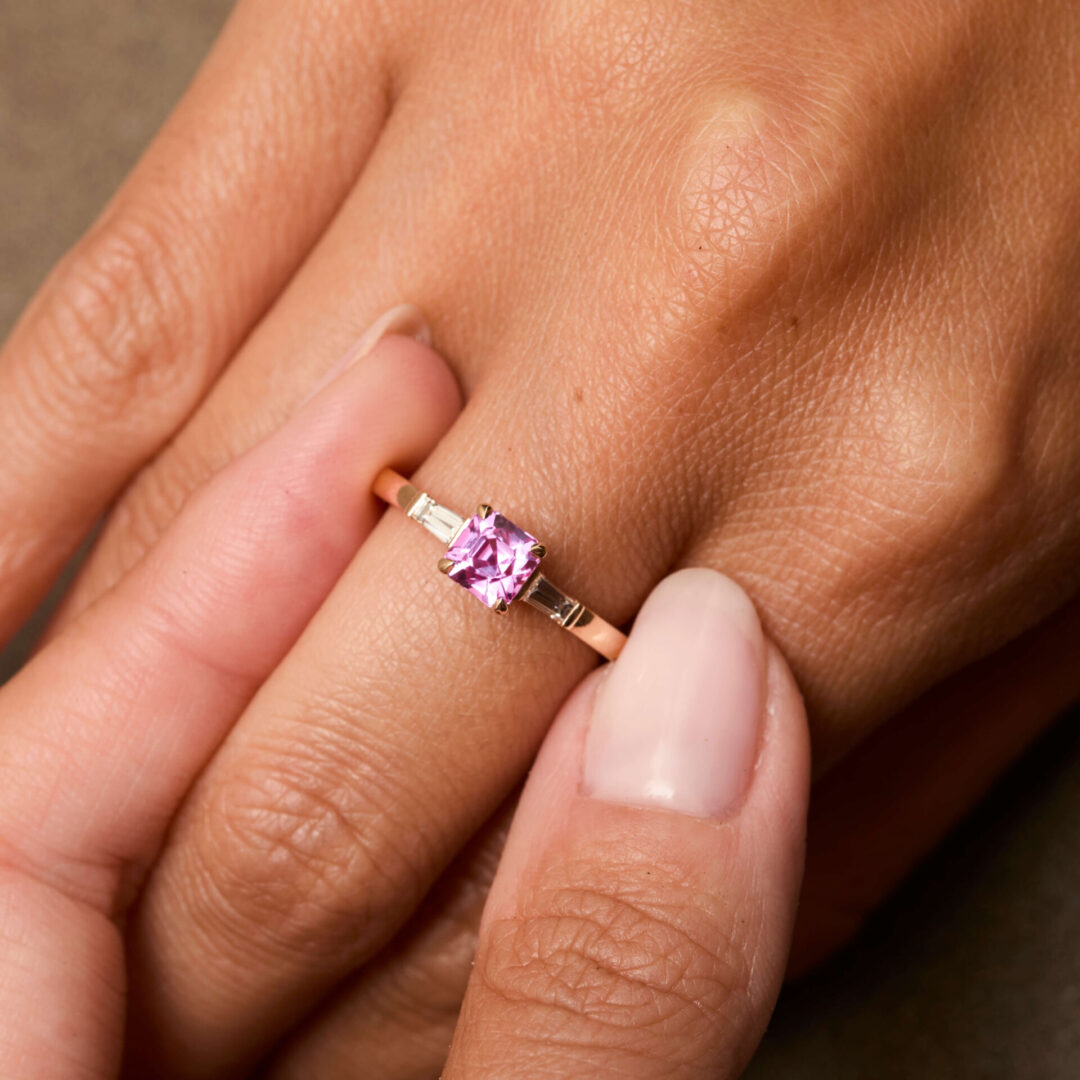 Bague Trilogie Saphir Rose