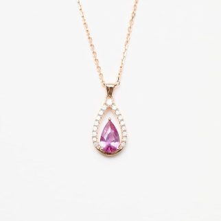 Collier Devi - Saphir Rose 1.11 carats