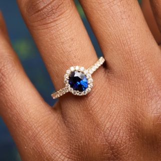 Bague Jaffna - Saphir Peacock 1.31 carats