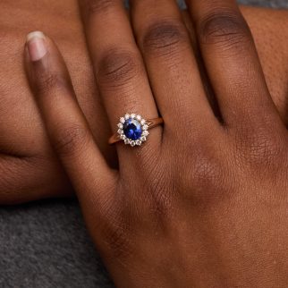 Bague Ella - Saphir Peacock 1.37 carats