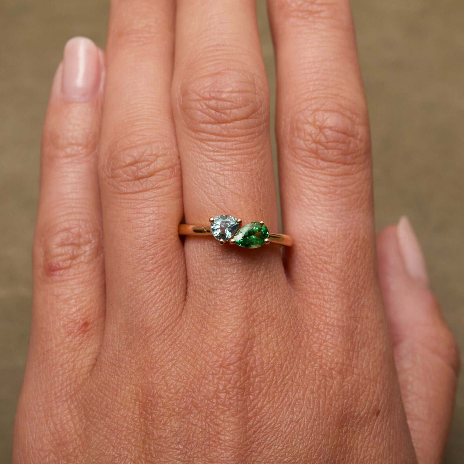 Toi et Moi - Tsavorite et Saphir Vert – Image 2