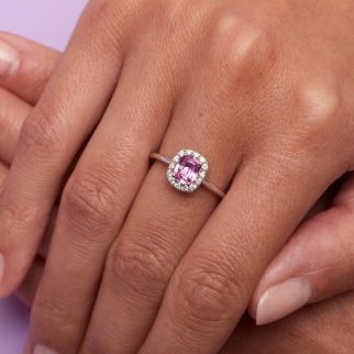 Bague Jaffna - Saphir Rose 0.80 carats