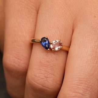 Toi et Moi - Saphir Royal Blue et Padparadscha