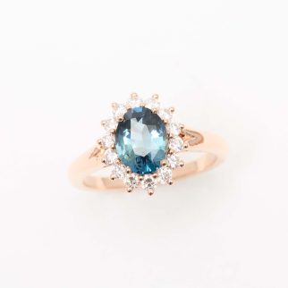 Bague Ella - Saphir Teal 1.59 carats