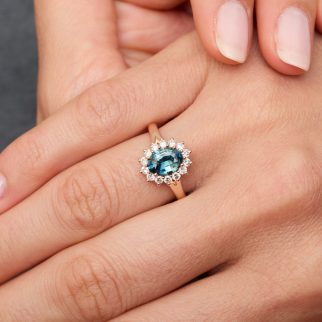 Bague Ella - Saphir Teal 1.59 carats