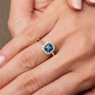 Bague Jaffna - Saphir Teal Indigo 1.61 carats