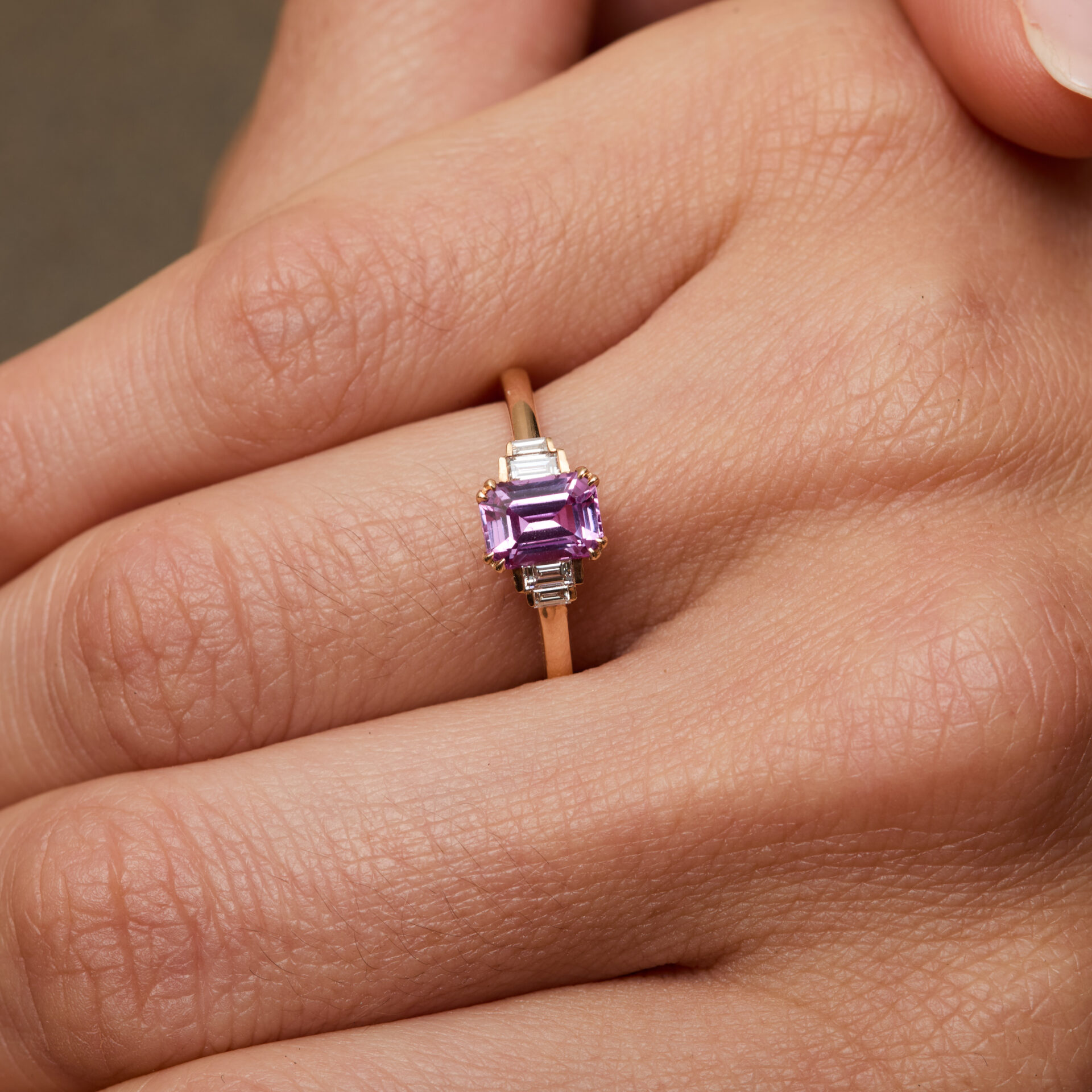 Bague Esmeralda – Saphir rose 1.19 carats – Image 2