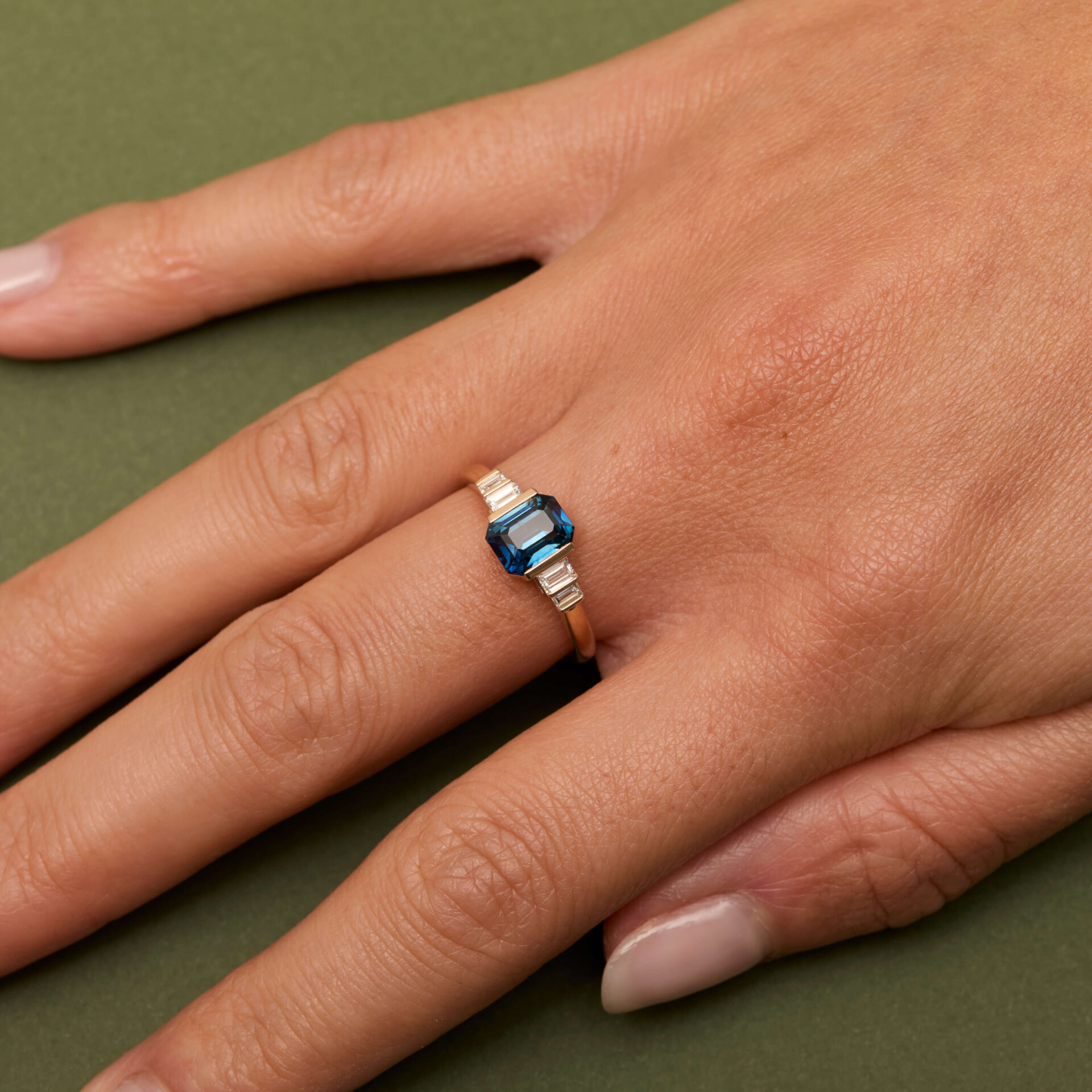 Bague Saphir Teal