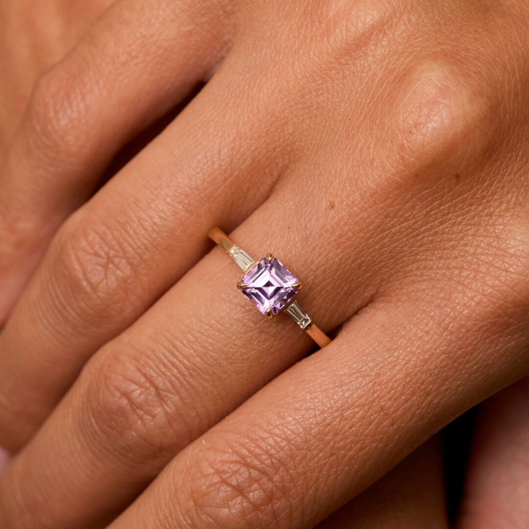 Bague Trilogie Saphir Rose