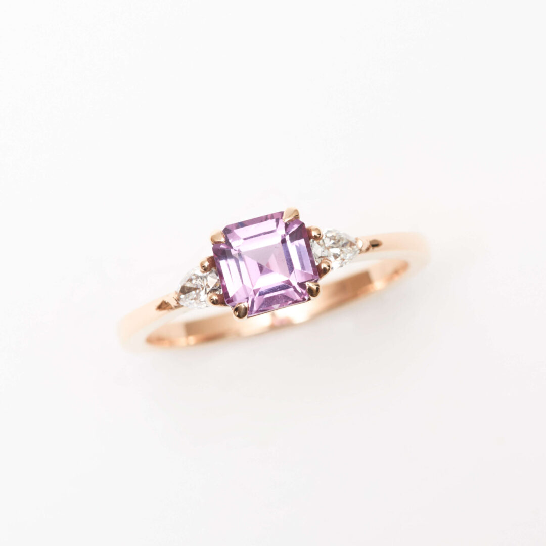 Bague Trilogie Saphir Rose