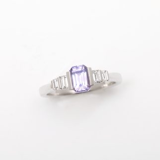 Bague Esmeralda - Saphir Violet 1.09 carats