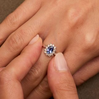 Bague Lily Ella - Saphir Cornflower 0.58 carats