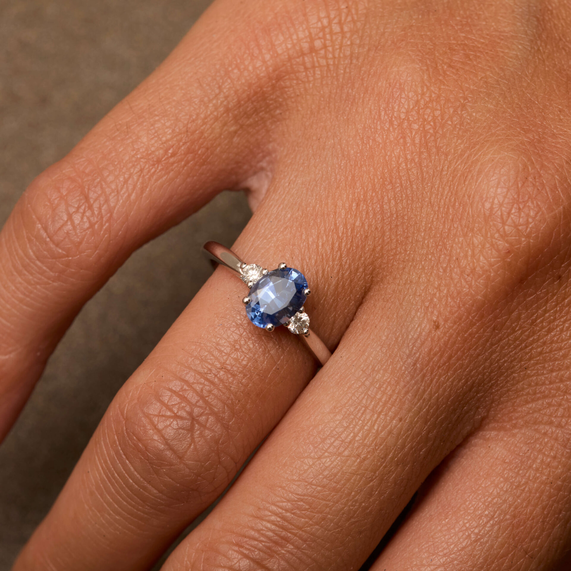 Bague Trilogie Saphir Bleu