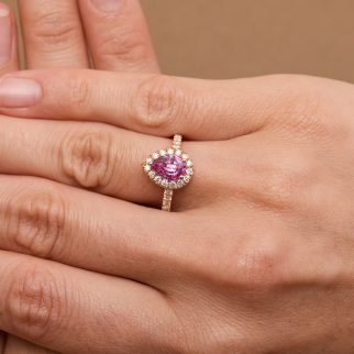 Bague Jaffna - Saphir Rose 1.54 carats