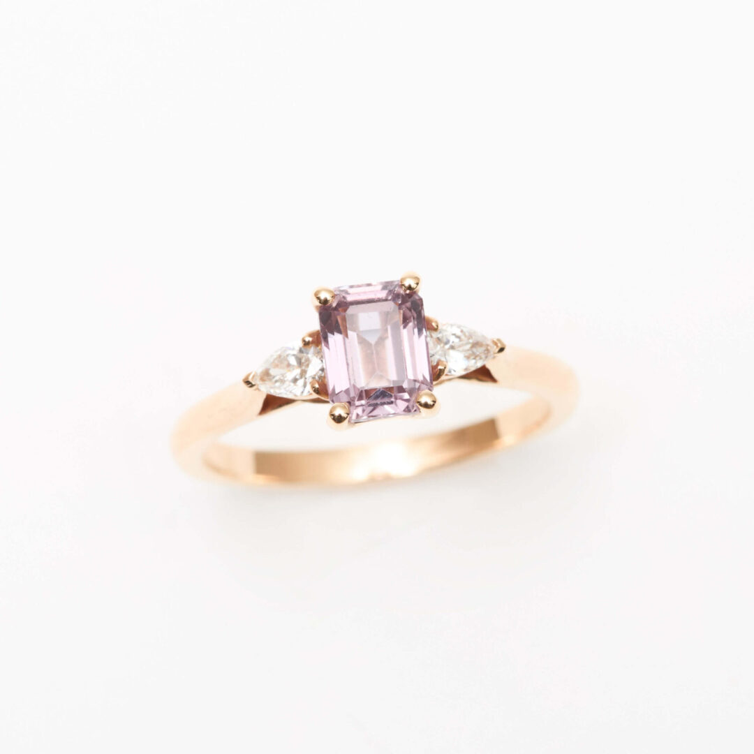 Bague Trilogie Saphir rose