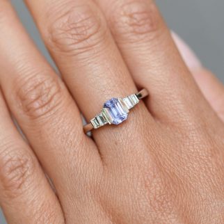 Bague Esmeralda - Saphir Violet 1.09 carats