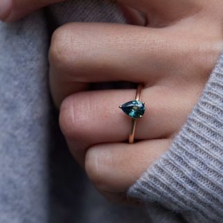 Bague Trinco - Saphir Teal 1.22 carats