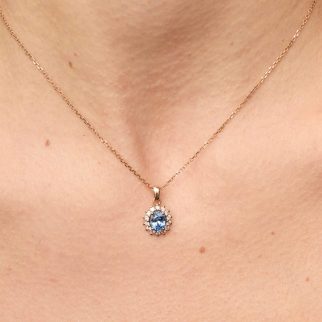 Collier Ella - Saphir Conrflower 1.21 carats
