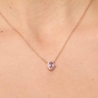 Collier Jaffna - Saphir Padparadscha 0.60 carats