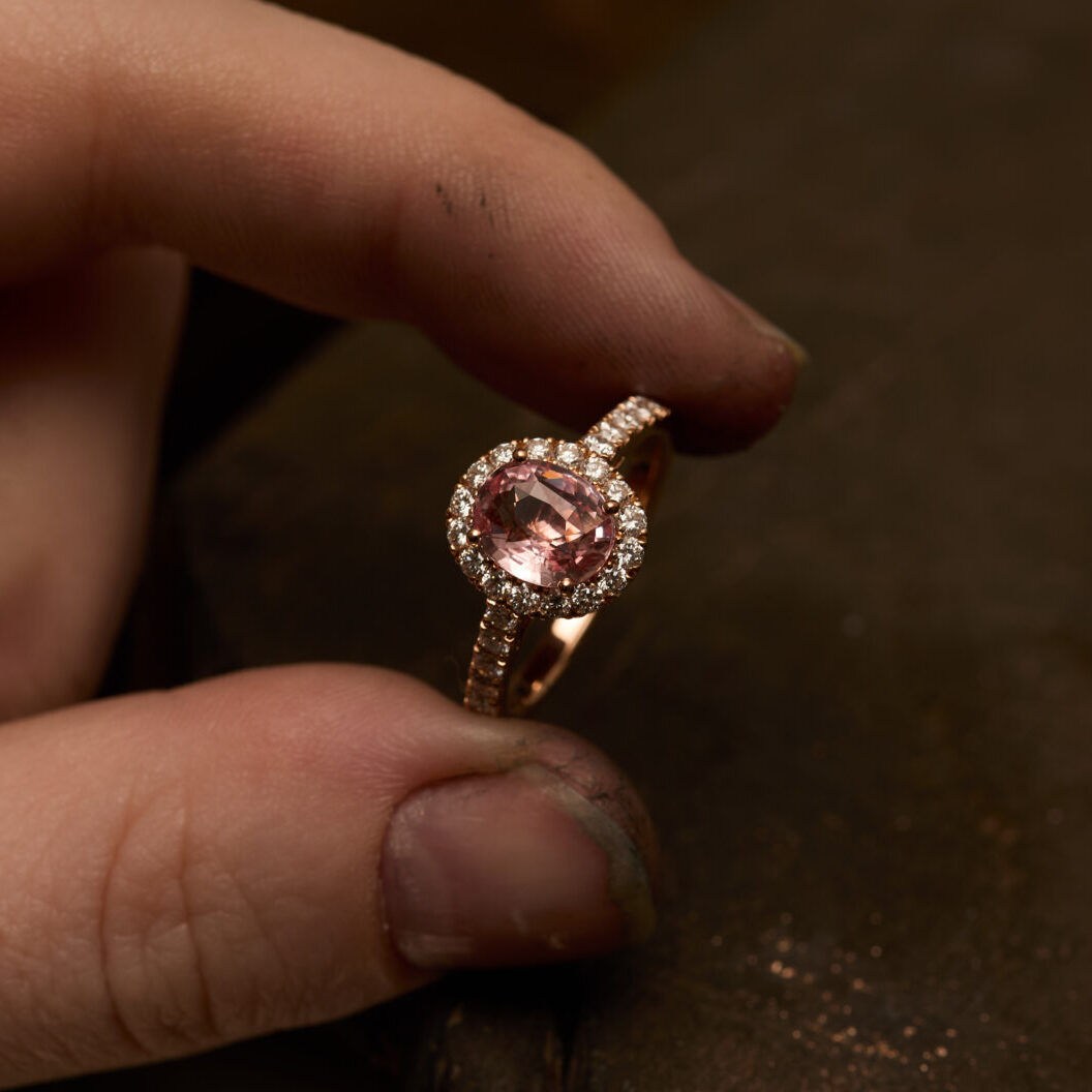bague saphir padparadscha