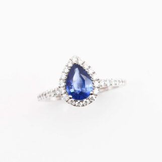 Bague Jaffna - Saphir Vivid Blue 1.02 carats