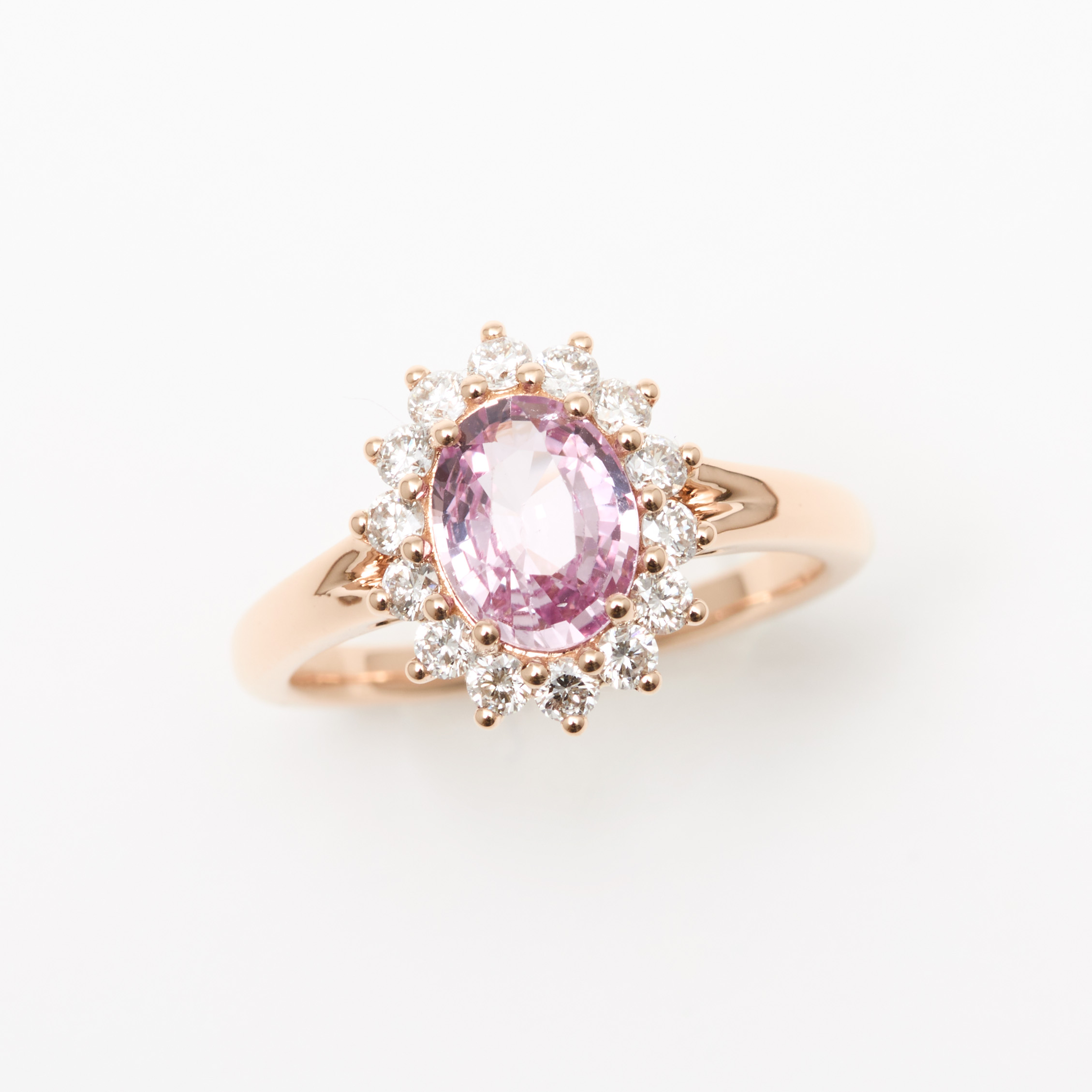 bague saphir rose