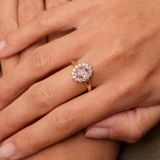 Bague Ella - Saphir Rose Pastel 1.36 carats
