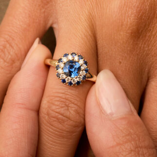 Bague Colombo - Saphir Vivid Blue 0.95 carats