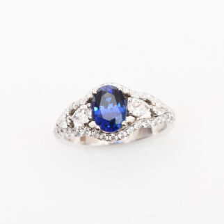 Bague Anne - Saphir Vivid blue 1.36 carats