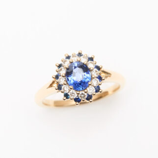 Bague Colombo - Saphir Peacock 0.95 carats