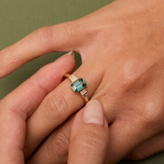 Bague Esmeralda - Saphir Teal 1.50 carats