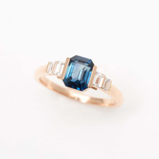 Bague Esmeralda - Saphir Teal Indigo 1.67 carats