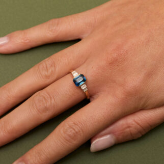 Bague Esmeralda - Saphir Teal Indigo 1.67 carats