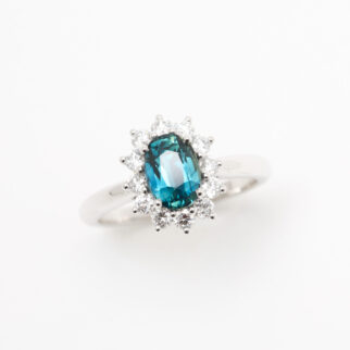Bague Ella - Saphir Teal Indigo 1.51 carats
