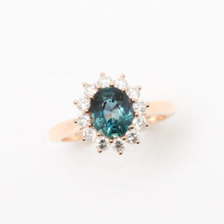 Bague Ella - Saphir Teal Indigo 1.59 carats