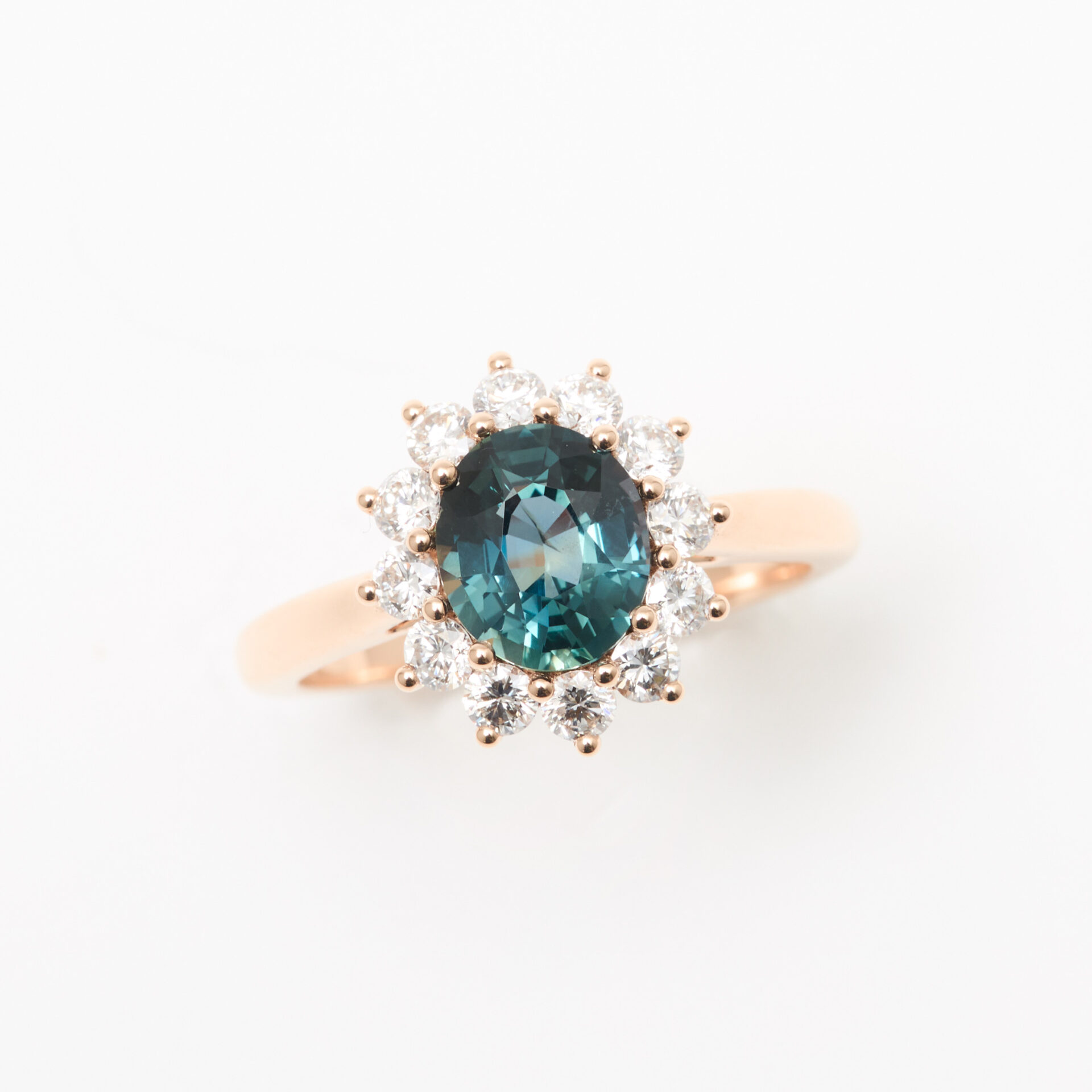 Bague Ella - Saphir Teal Indigo 1.59 carats
