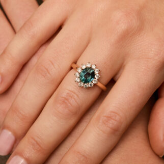 Bague Ella - Saphir Teal Indigo 1.59 carats