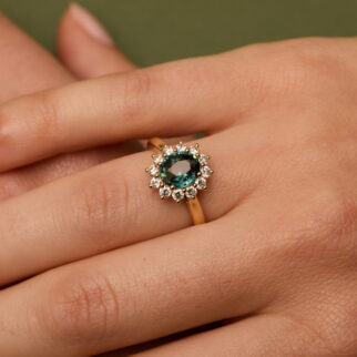Bague Ella - Saphir Teal 1.56 carats